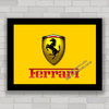 Quadro decorativo logotipo brasão Ferrari .