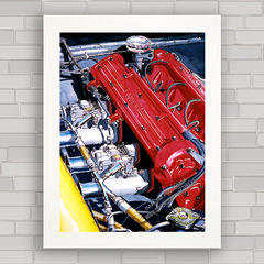 Quadro decorativo motor da Ferrari antiga .