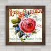 Quadro decorativo para jardim de inverno , com pôster de flores rosas