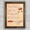 Quadro decorativo frase de vinho