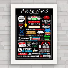 Quadro decorativo com pôster da série Friends .