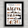 Quadro decorativo yoga cats