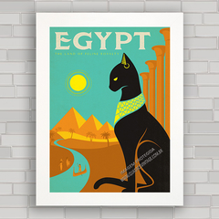 Quadro decorativo gato egípcio