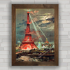 Quadro pintura torre Eiffel Paris .
