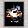 Quadro decorativo de cinema com pôster do filme Gremlins .