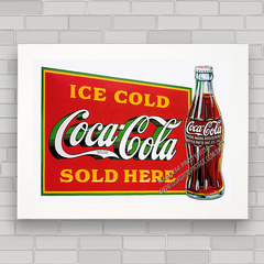 Quadro vintage propaganda antiga Coca Cola .