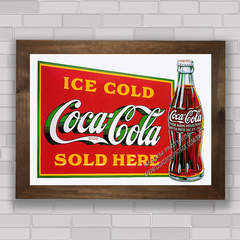 Quadro vintage propaganda antiga Coca Cola .