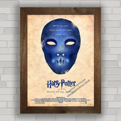 Quadro decorativo de cinema , com pôster do filme Harry Potter minimalista .
