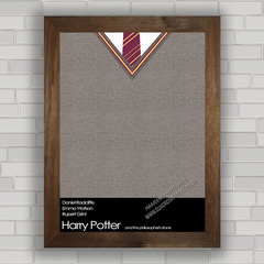Quadro decorativo de cinema , com pôster do filme Harry Potter minimalista .
