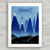 Quadro decorativo com imagem pôster do filme Hobbit .