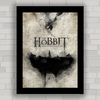 Quadro decorativo com imagem pôster do filme Hobbit .