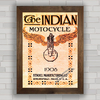 Quadro decorativo propaganda moto antiga Indian .