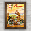 Quadro decorativo moto antiga Indian .