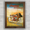 Quadro decorativo moto antiga Indian .