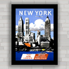 Quadro decorativo com propaganda anúncio de Nova Iorque .