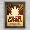 Quadro decorativo de cinema , com pôster do filme O Gigante de Ferro .