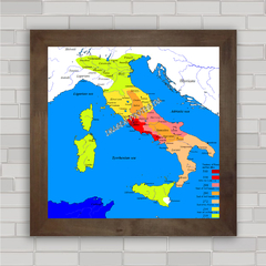Quadro decorativo mapa da Itália .