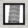 Quadro decorativo torre de Pisa na Itália .
