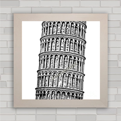 Quadro decorativo torre de Pisa na Itália .