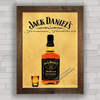 Quadro decorativo para bar , pub ou churrasqueira , com pôster Jack Daniels .