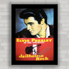Quadro decorativo filme antigo Prisioneiros do Rock com Elvis Presley .