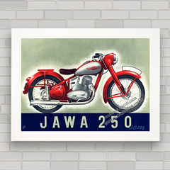 Quadro decorativo moto antiga Jawa .
