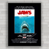 Quadro decorativo de cinema , com imagem pôster do filme Tubarão .