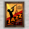 Quadro decorativo cartaz pôster do festival de Jazz em Paris .