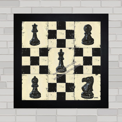Quadro decorativo jogo de xadrez .