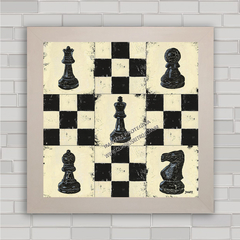 Quadro decorativo tabuleiro de xadrez .