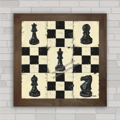Quadro decorativo tabuleiro de xadrez .