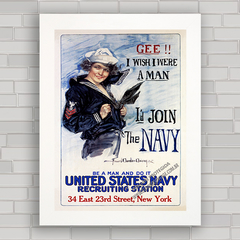 Quadro decorativo propaganda marinha americana