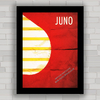 Quadro decorativo de cinema , com imagem pôster do filme Juno .
