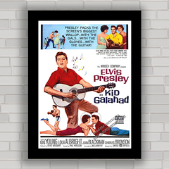 Quadro de cinema , com pôster do filme Kid Galahad do Elvis Presley .