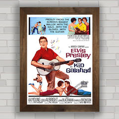 Quadro de cinema , com pôster do filme Talhado para Campeão , Elvis Presley .