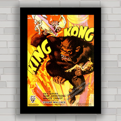 Quadro decorativo de cinema , com imagem pôster do filme King Kong .