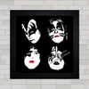 Quadro decorativo com pôster da banda de rock Kiss .