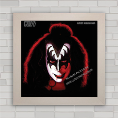 Quadro decorativo com pôster da banda de rock Kiss , Gene Simmons .