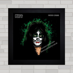 Quadro decorativo com pôster da banda de rock Kiss , Peter Criss .