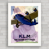 Quadro decorativo aviação antiga KLM .