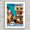 Quadro decorativo propaganda anúncio companhia aérea antiga KLM .