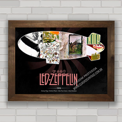 Quadro decorativo de música , com pôster da banda Led Zeppelin .
