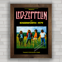 Quadro decorativo de música , com pôster da banda Led Zeppelin .