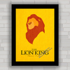 Quadro decorativo com imagem pôster do filme O Rei Leão .