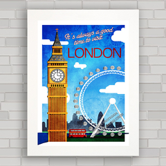 Quadro decorativo com pôster do relógio Big Ben em Londres .