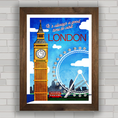 Quadro decorativo com pôster do relógio Big Ben em Londres .