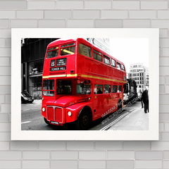 Quadro ônibus de dois andares vermelho em Londres .