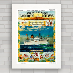 Quadro decorativo foto antiga navio em Londres .