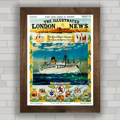 Quadro decorativo foto antiga navio em Londres .