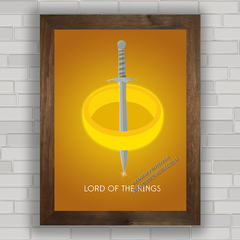 Quadro decorativo de cinema , com pôster do filme Lord of the Rings .